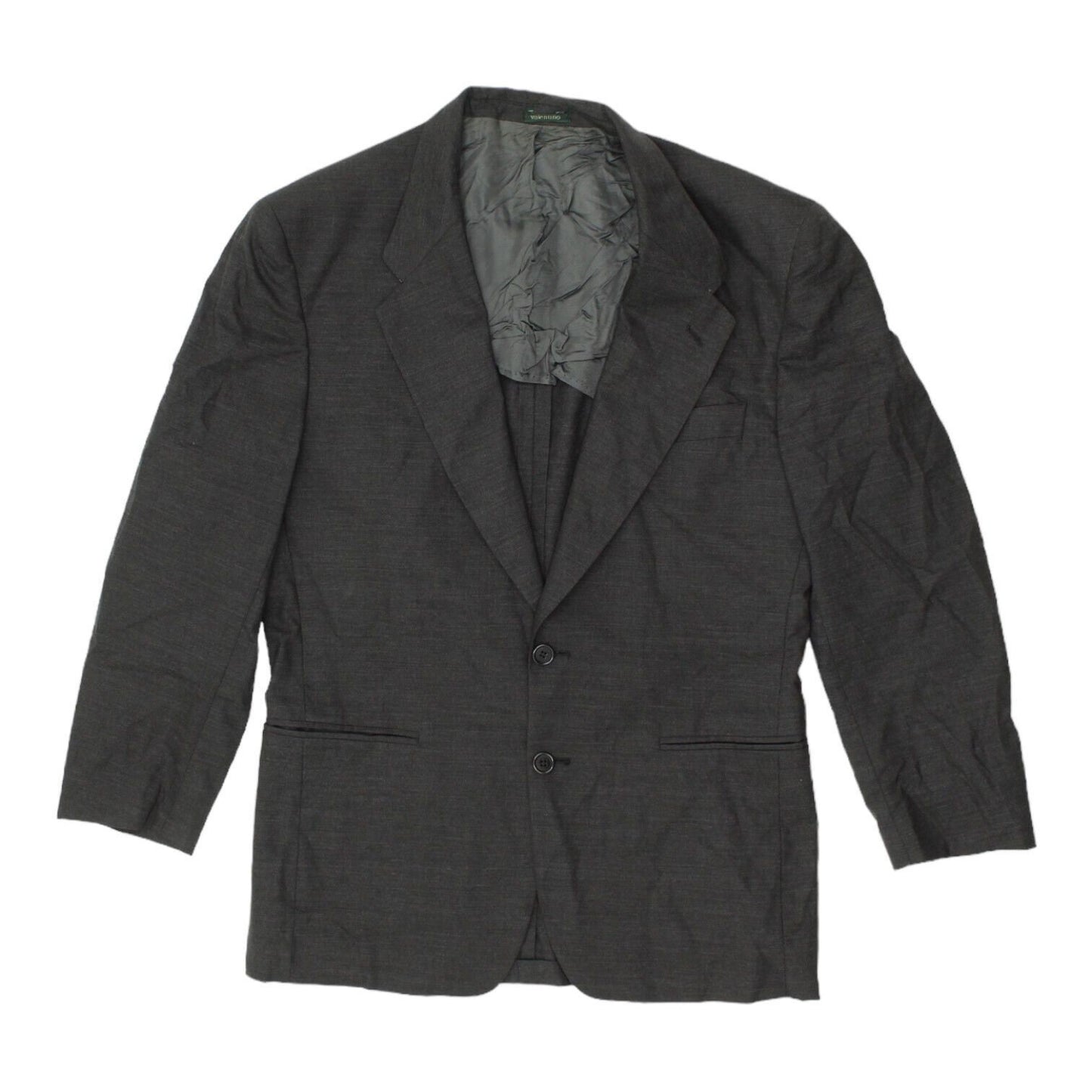 Valentino Mens Grey Wool Blazer Jacket Vintage High End Designer Suit VTG Graphic Tee – Aesthetic Look · Must-Have Style