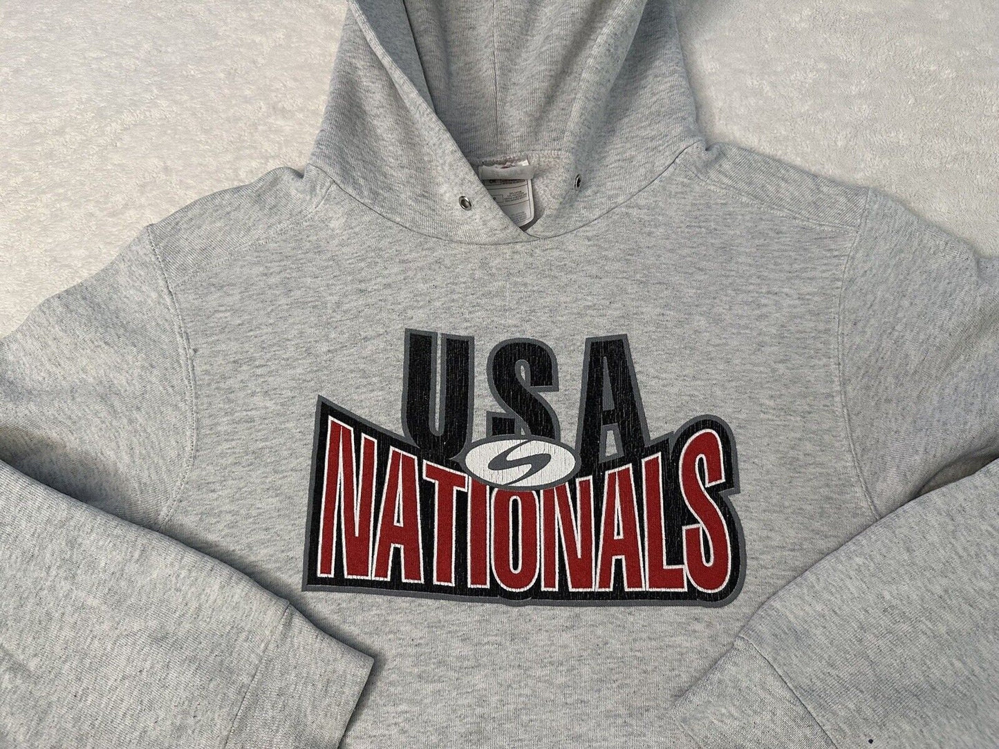 Vintage 1990s 2000s USA United States School Sports Nationals Athlete Hoodie S M Hoodie – Aesthetic Look · High-Quality Print