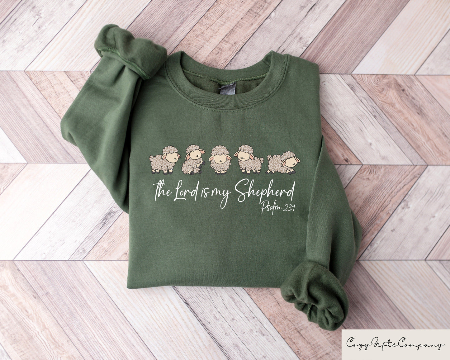 The Lord Is My Shepherd Sweatshirt Faith Based Apparel Religious Gift Idea Minimalist Christian Tshirt Christian Family Shirt Church Sweatshirt – Cozy Vibes · Top Pick For Any Outfit