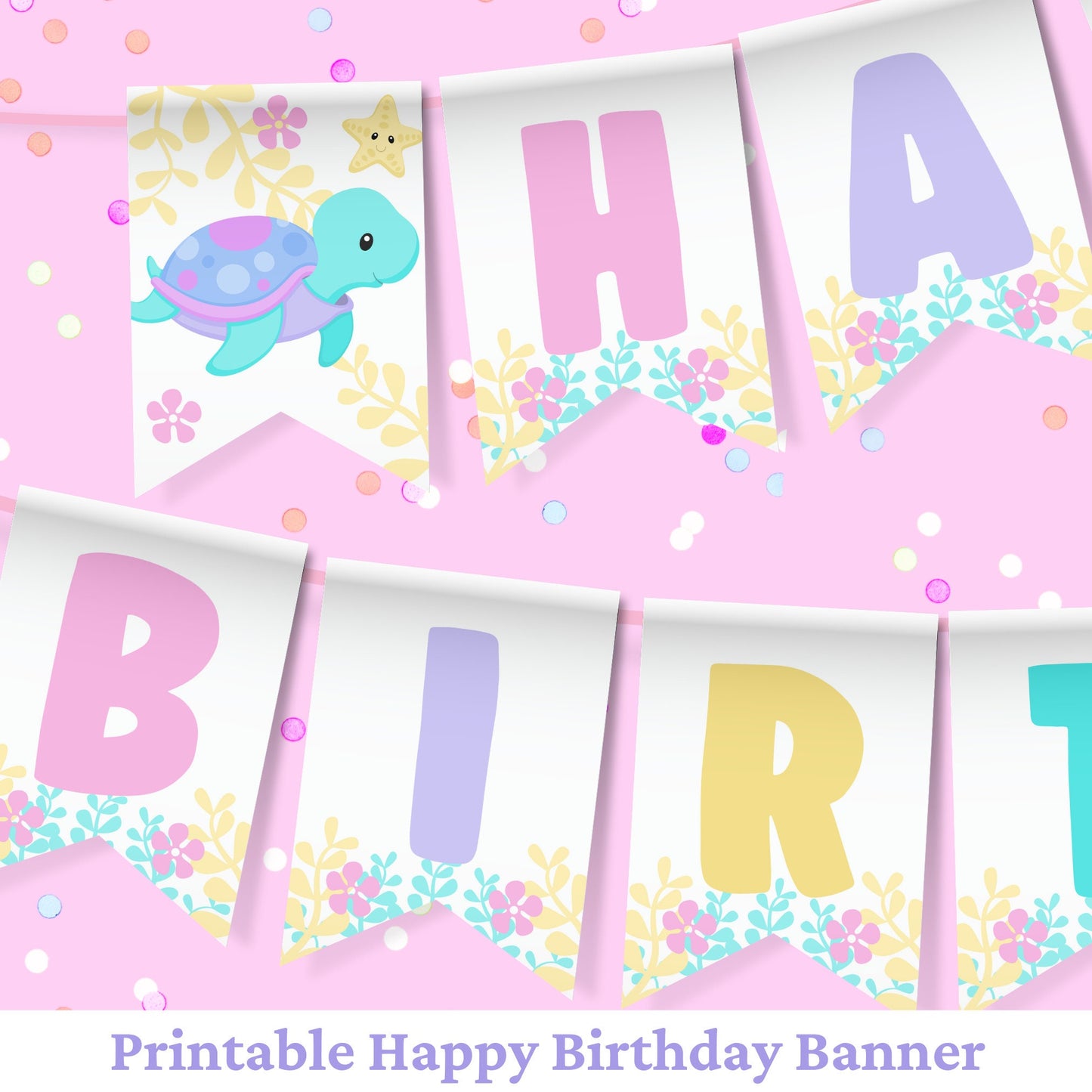 Under the Sea Birthday Decorations Ocean Party Banner Under The Sea Party Happy Birthday Banner Under the Sea Birthday Bunting Sea UNDE2 Graphic Tee – Cozy Vibes · Top Pick For Any Outfit
