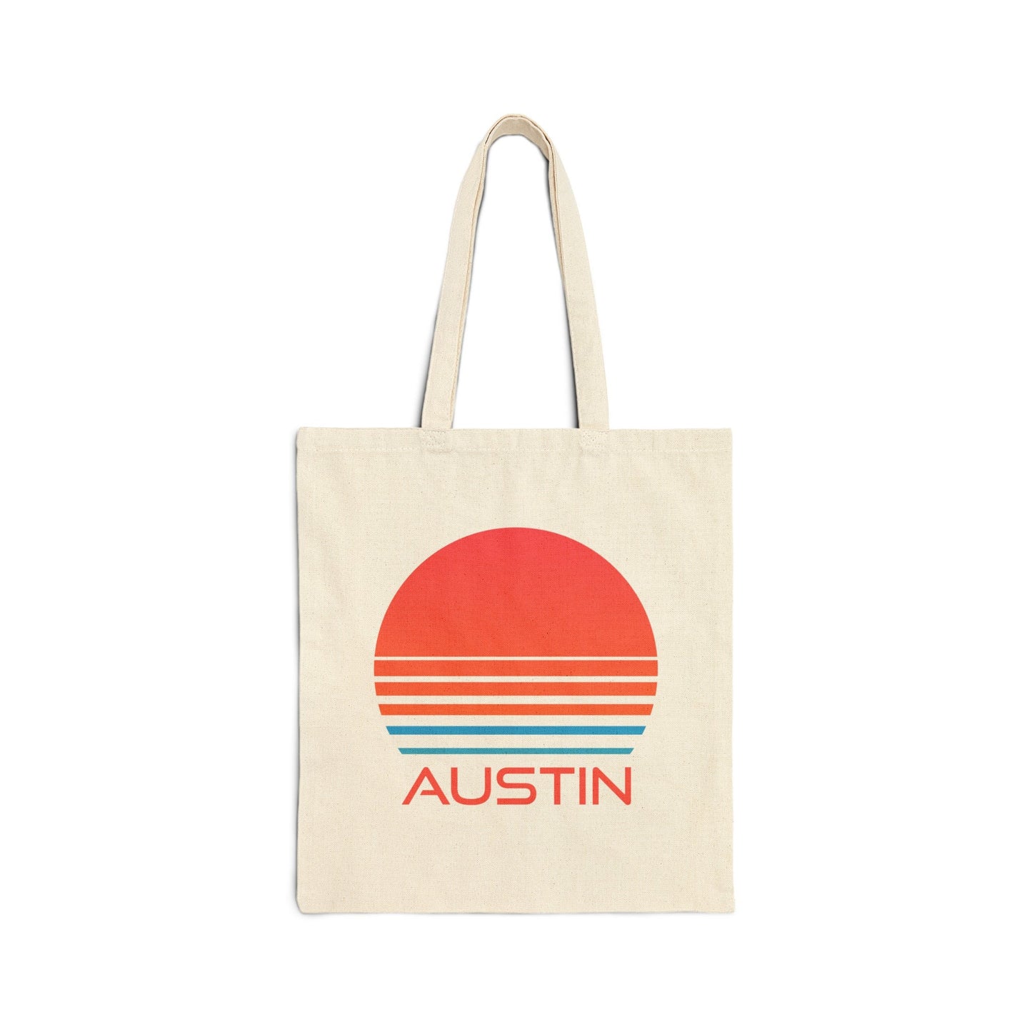 Austin Texas Retro 80s Cotton Canvas Austin Tote Bag Personalization Available Tote Bag – Everyday Comfort · Great Gift For Fans