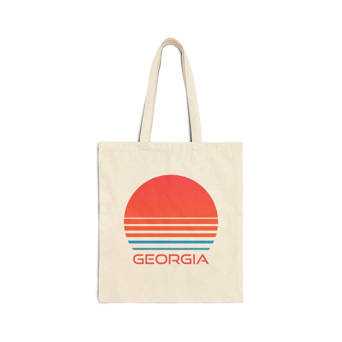 Georgia Cotton Canvas Georgia Tote Bag Retro 80s Personalization Available Tote Bag – Cozy Vibes · High-Quality Print