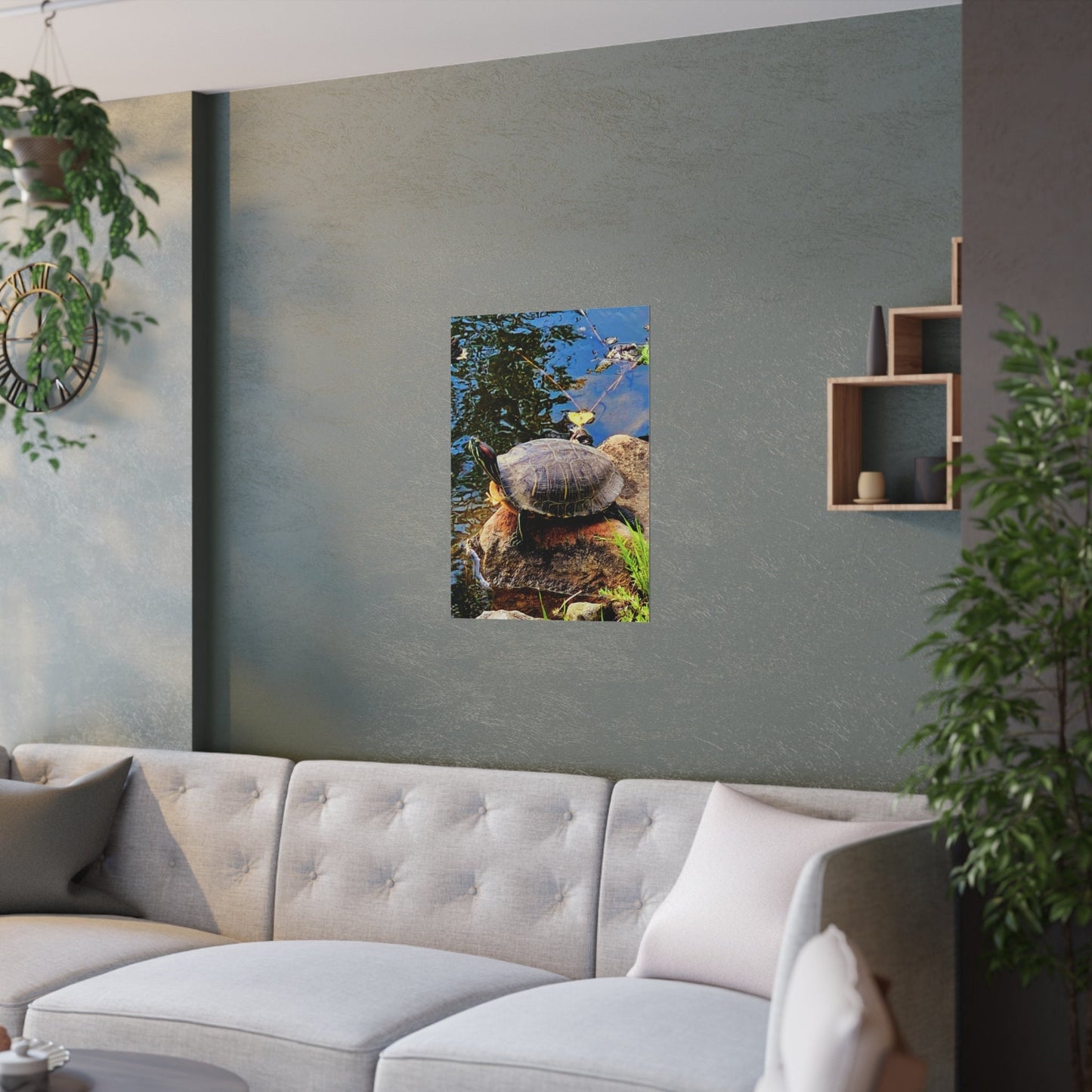 Turtle Poster Nature Wall Art Home Cabin RV Decor Turtle Love Gift For Turtle Lover Real Photography Poster Graphic Tee – Cozy Vibes · Must-Have Style