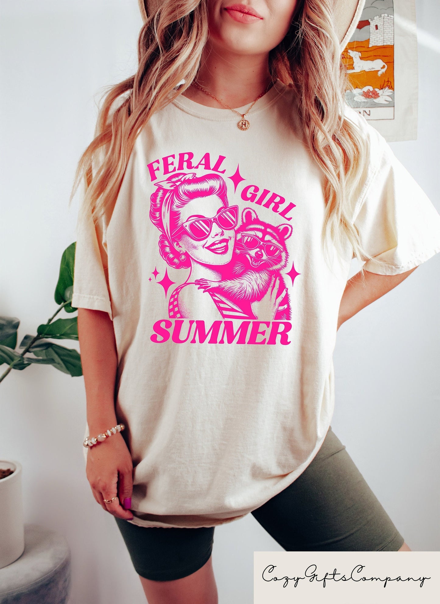 Feral Girl Summer Raccoon Shirt Funny Meme Raccoon T Shirt Feral Shirt Cowgirl Shirt Western Shirt Rodeo Shirt Funny Shirt Graphic Tee – Feel-Good Design · Perfect For Daily Wear