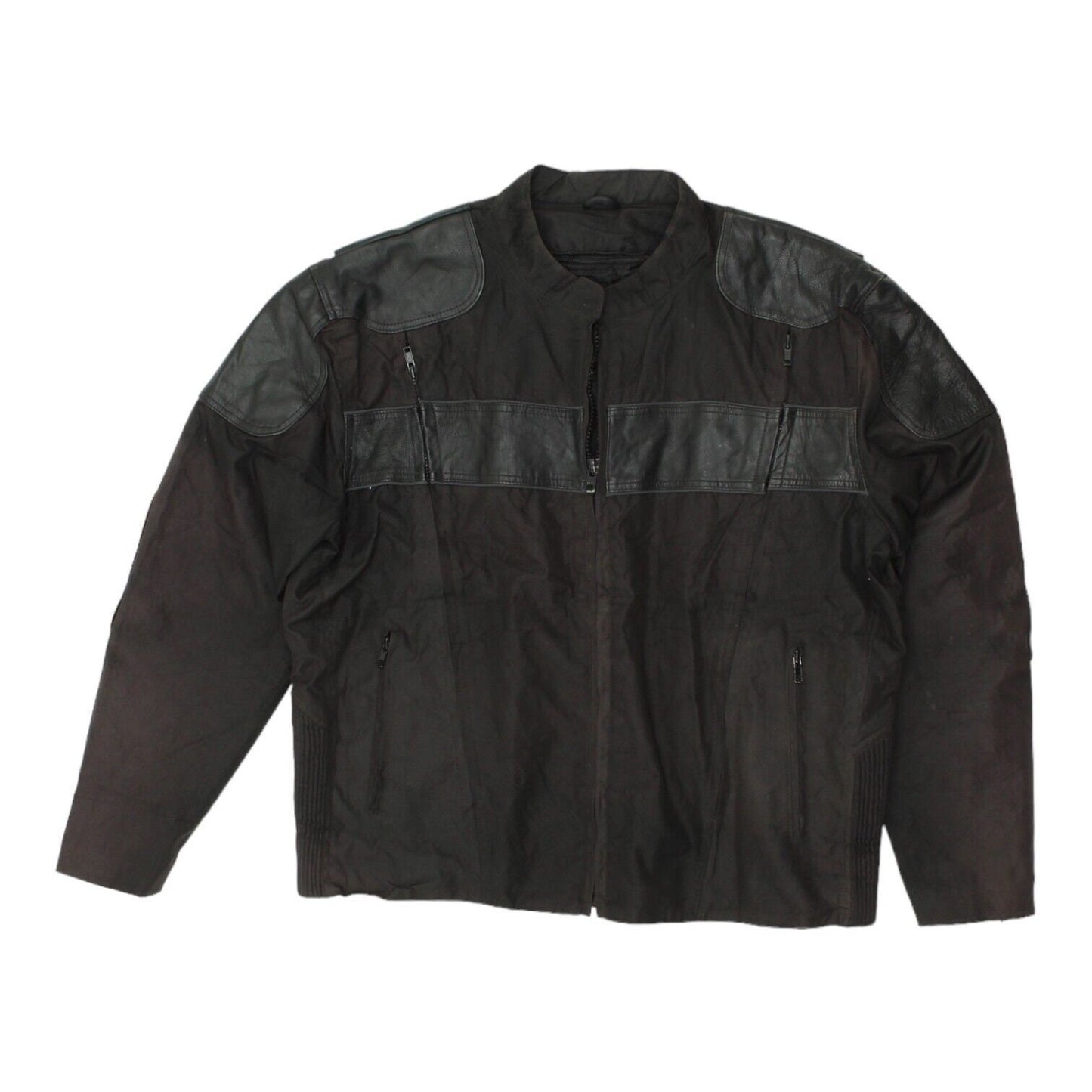 Keleher39s Mens Black Nylon Leather Motorcycle Jacket Vintage Biker Coat VTG Graphic Tee – Easygoing Wear · Perfect For Daily Wear