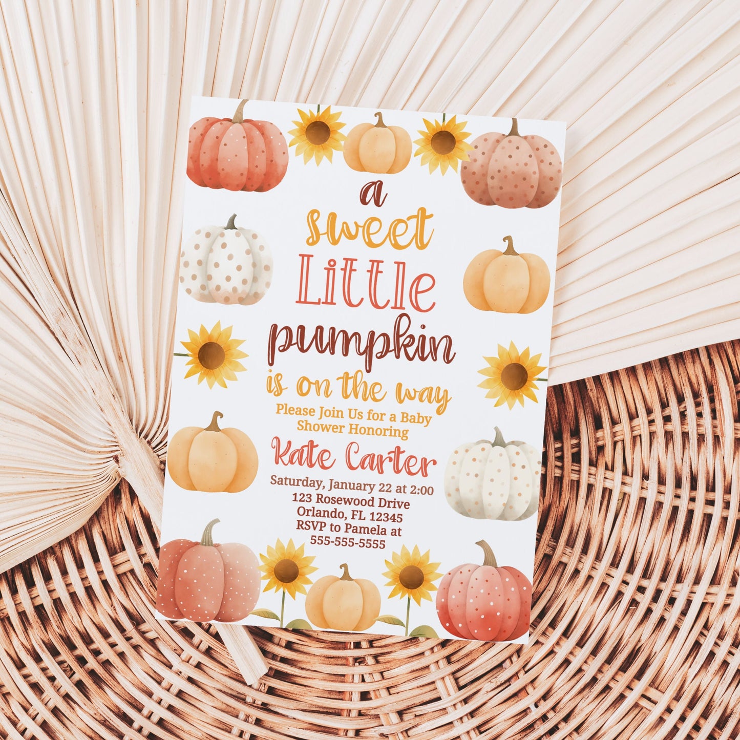 Pumpkin Theme Baby Shower Invitation Pumpkin Baby Shower Fall Theme Shower Printable Invitation Autumn Baby Shower A Little Pumpkin A123 Graphic Tee – Soft Feel · Great Gift For Fans