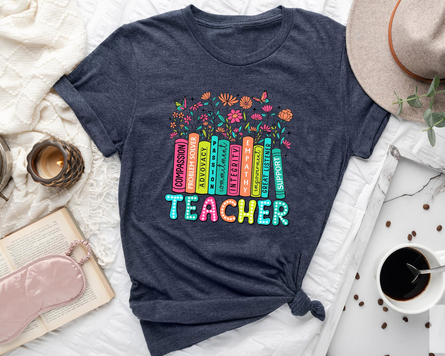 Groovy Teacher Shirt With Flowers Teacher Tshirt Teacher Shirt Gift for Teacher Teacher Tee Teacher with Flowers Graphic Tee – Warm & Stylish · Perfect For Daily Wear