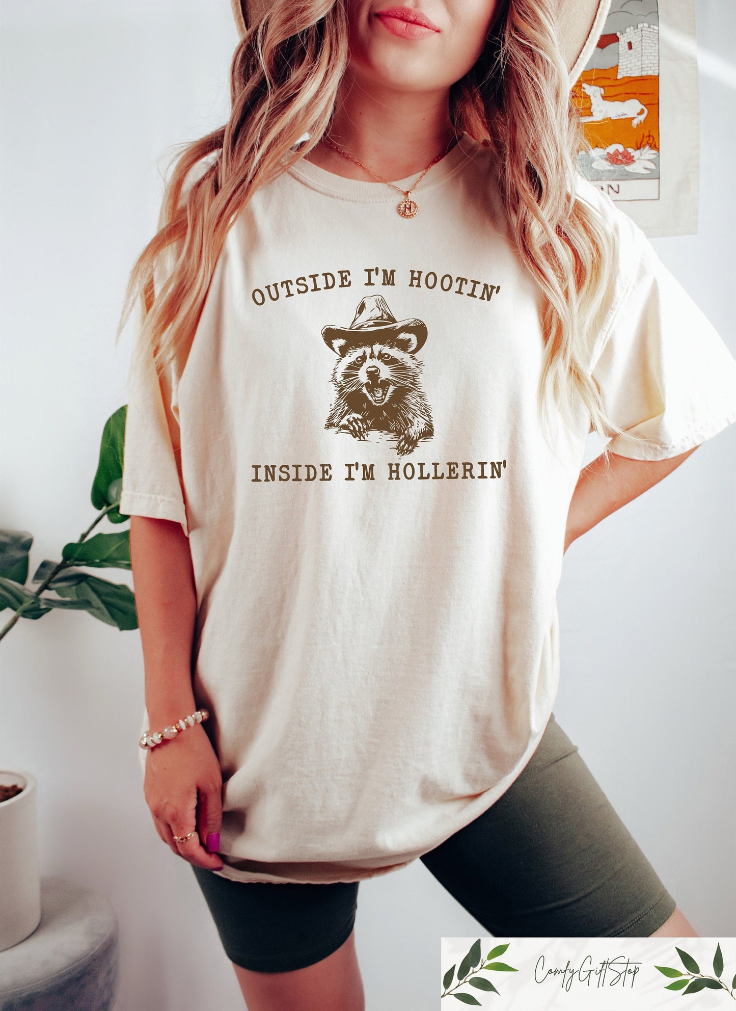 Outside I39m Hootin But Inside I Be Hollerin T Shirt Funny Meme Shirt Raccoon Cowboy Shirt Funny Animal Shirt Western Shirt Graphic Tee – Fan Favorite · Perfect For Daily Wear