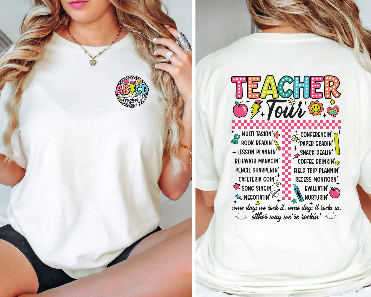ABCD teacher tour funny teacher t shirt Graphic Tee – Bold Style · High-Quality Print