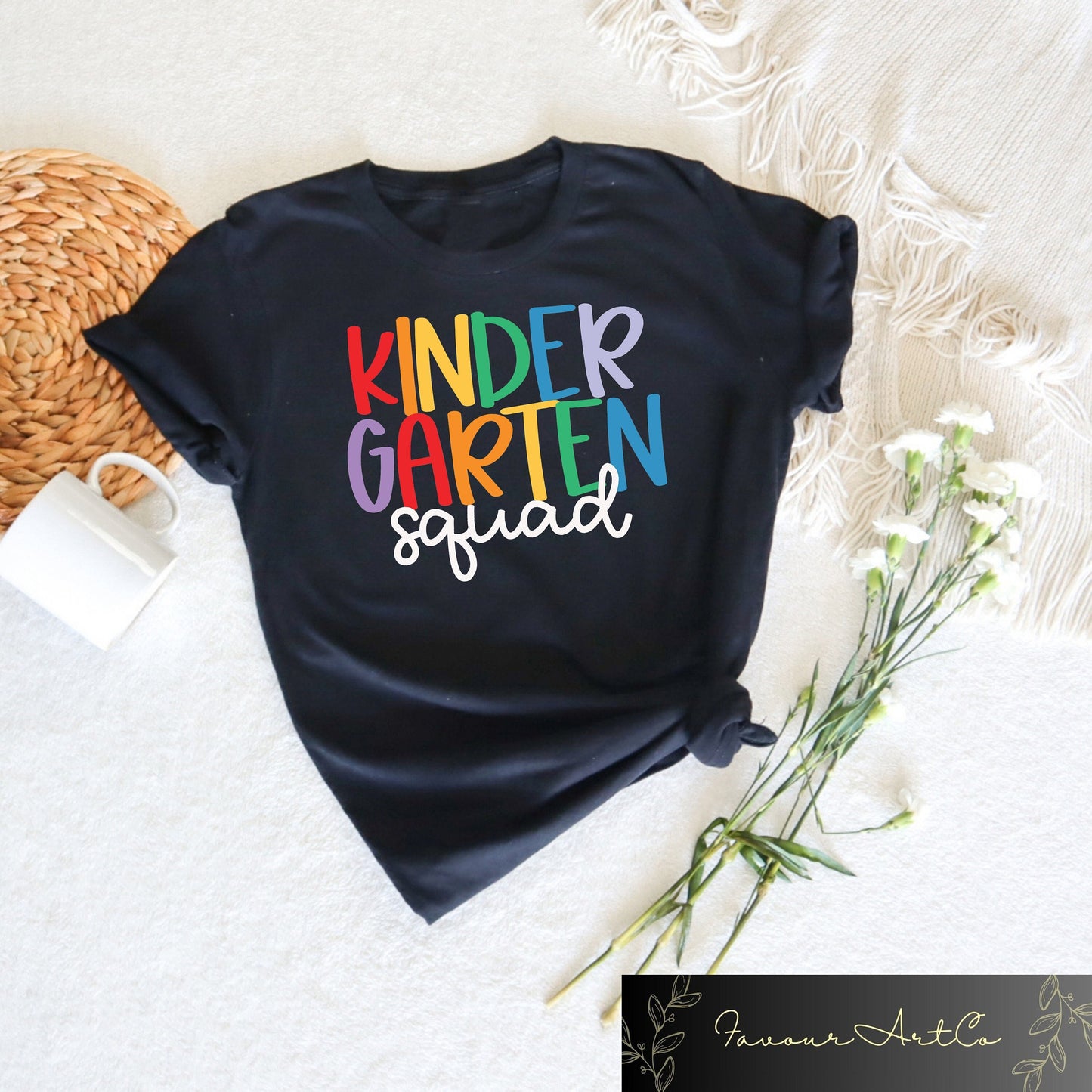 Kindergarten Squad Shirt Hello Kindergarten Shirt Kindergarten Team 2024 Happy First Day Of School Back To School Gift For Kindergarten Graphic Tee – Easygoing Wear · Top Pick For Any Outfit