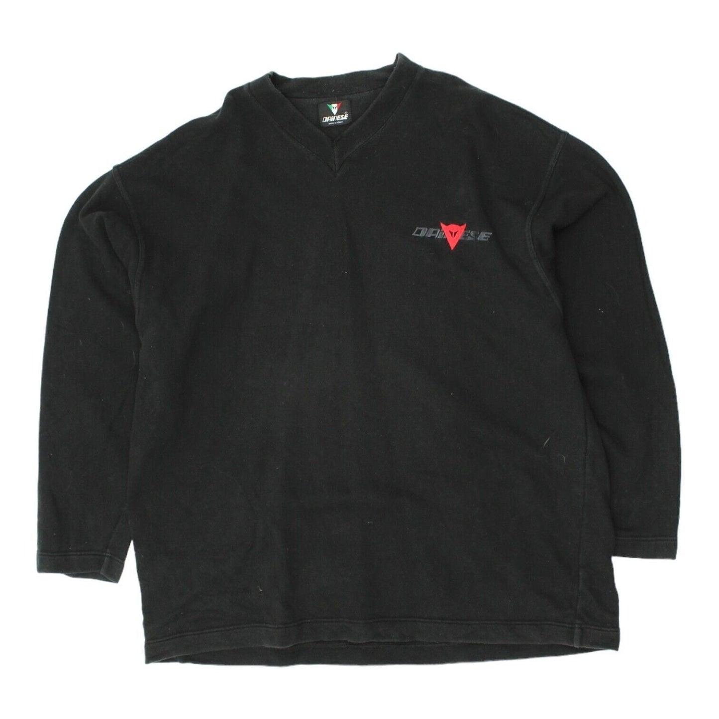 Dainese Mens Black V Neck Sweastshirt Vintage Designer Biker Sweater VTG Graphic Tee – Feel-Good Design · Must-Have Style