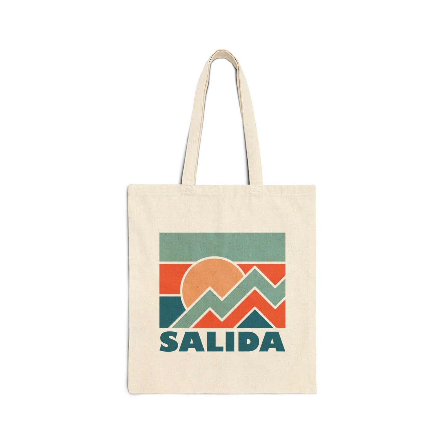 Salida Colorado Cotton Canvas Salida Tote Bag Personalization Available Tote Bag – Bold Style · High-Quality Print