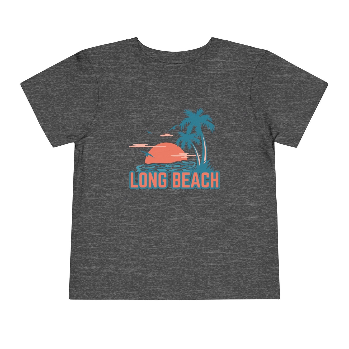 Long Beach California Toddler TShirt Retro Palm Tree Toddler Long Beach Shirt Personalization Available Graphic Tee – Aesthetic Look · Must-Have Style