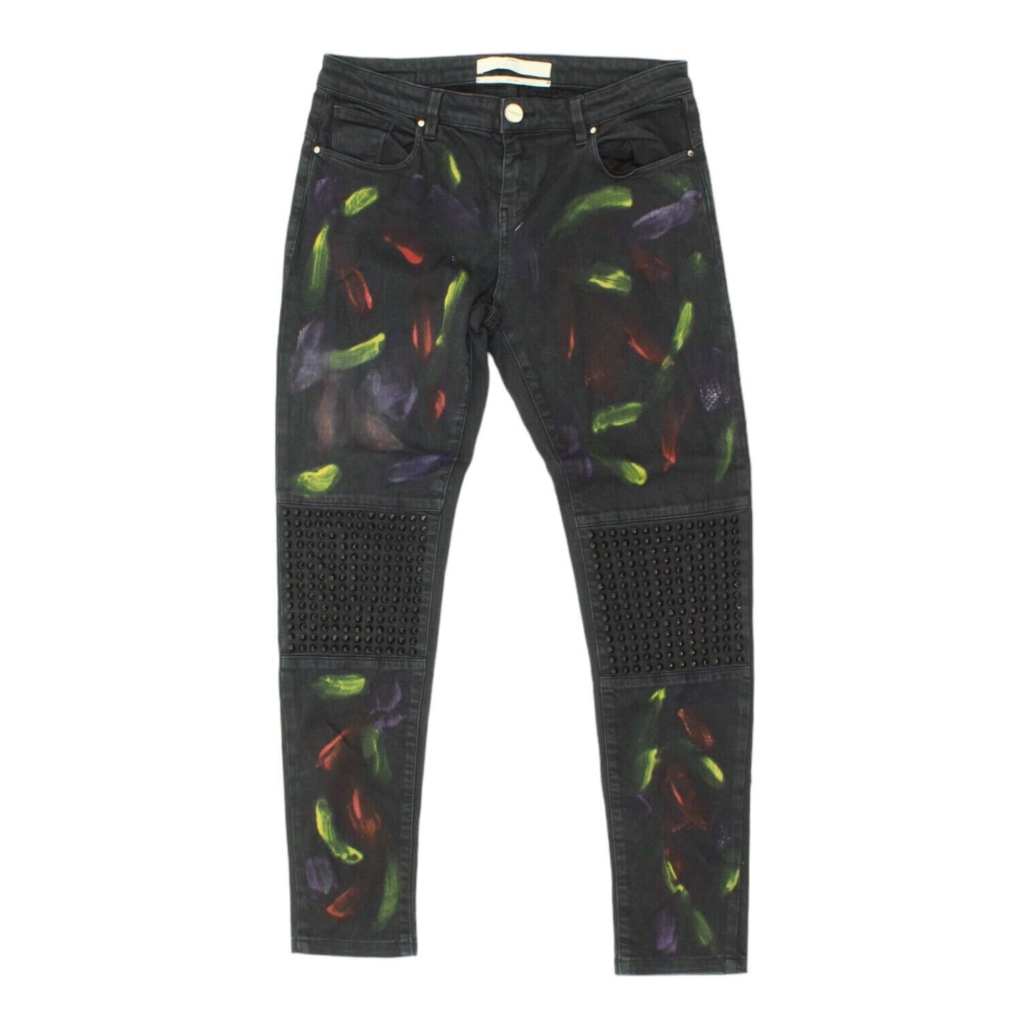 Pinko TAG Womens Black Slim Painted Jeans Vintage High End Designer Denim VTG Graphic Tee – Aesthetic Look · Trending Graphic Apparel