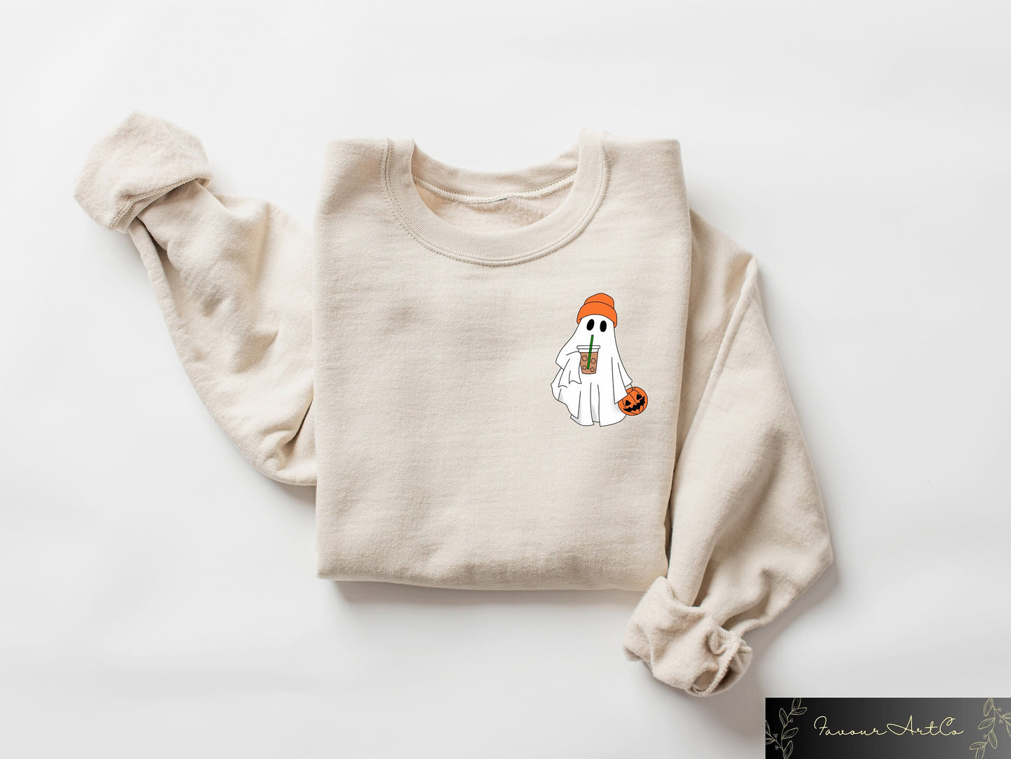 Little Ghost Ice Coffee Sweatshirt Ghost Sweatshirt Halloween Gift Cute Ghost Shirt Cozy Halloween Crewneck Sweatshirt – Easygoing Wear · Must-Have Style