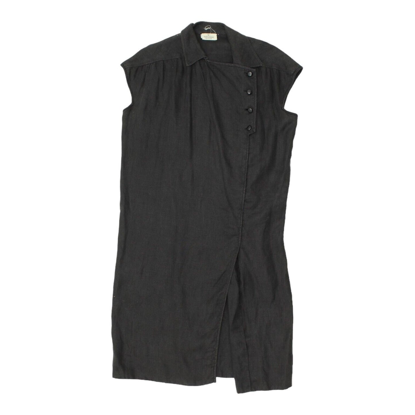 Valentino Womens Grey Sleeveless Button Up Collared Dress Vintage Designer Graphic Tee – Easygoing Wear · Top Pick For Any Outfit