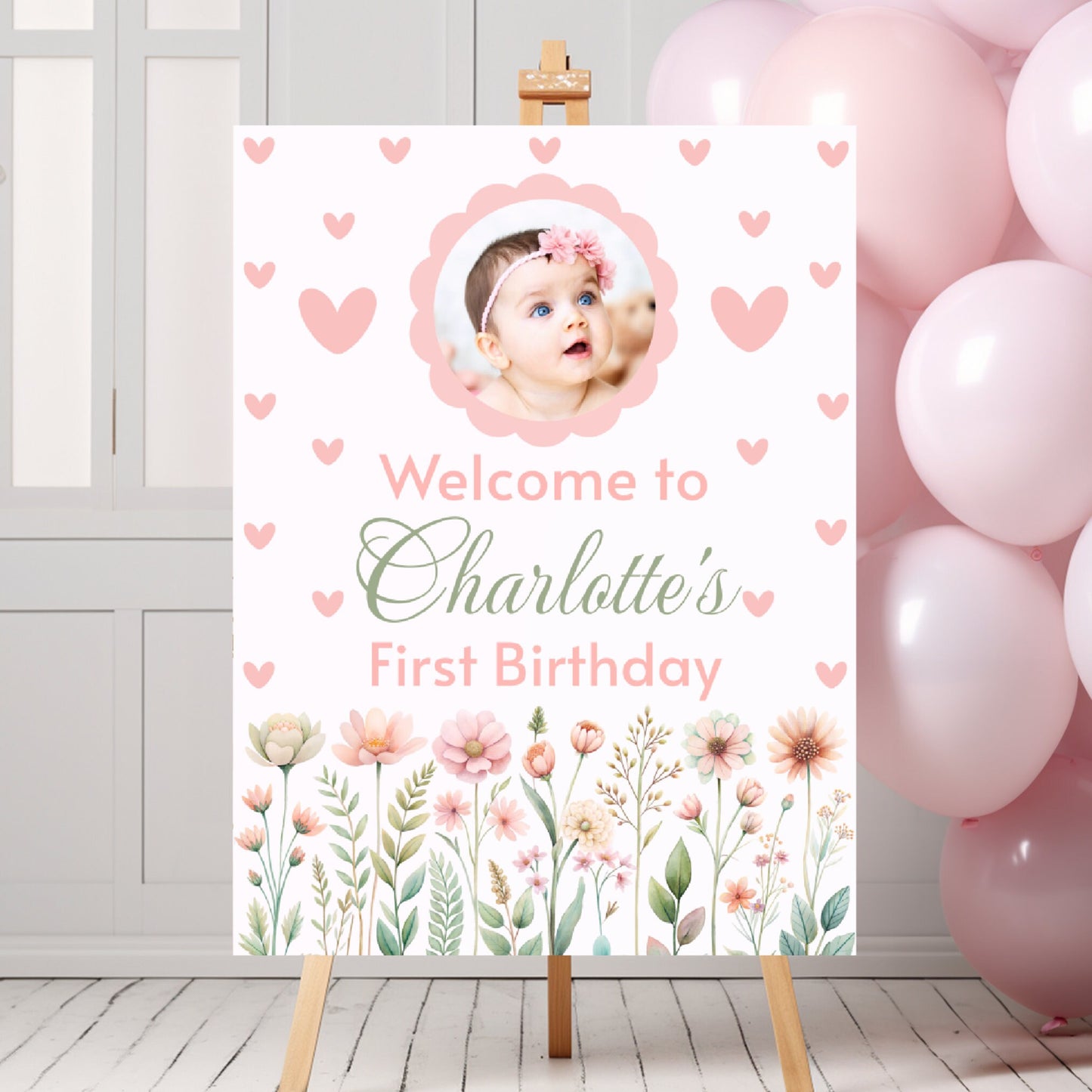 Wildflower Birthday Welcome Sign Wildflower Birthday Welcome Poster Girl 1st Birthday Little Wildflower Welcome Printable Sign Boho WL23 Graphic Tee – Soft Feel · Top Pick For Any Outfit
