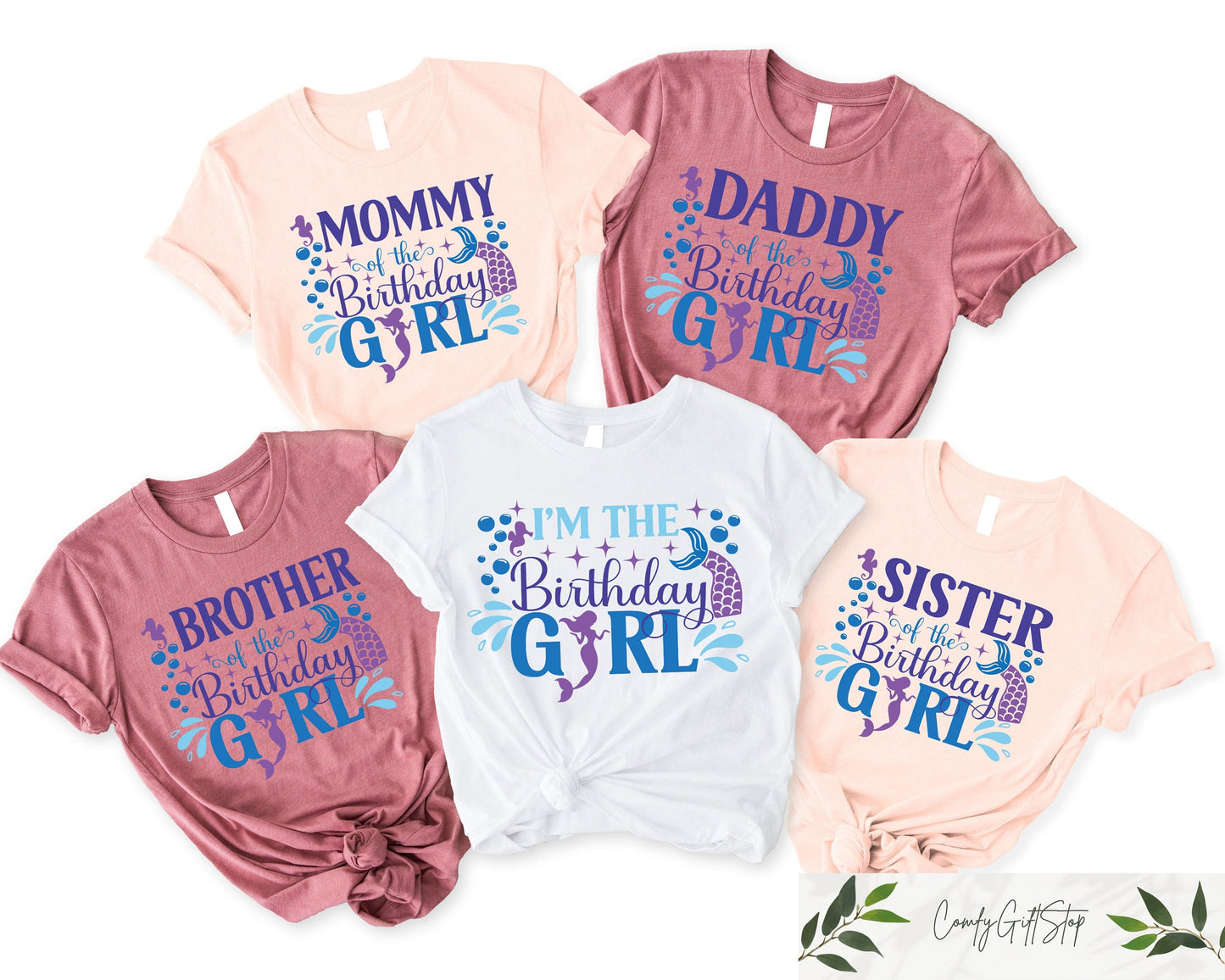 Mermaid Family Shirts Mermaid Girl Birthday Party Family Birthday Shirts Mermaid Squad Kids Birthday Shirts Birthday Vacation Shirts Graphic Tee – Bold Style · Top Pick For Any Outfit