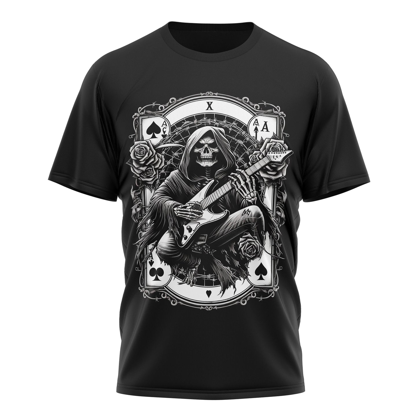 Rock Gothic Reaper Heavy Metal Ace of Spades Men39s T Shirt Graphic Tee – Warm & Stylish · Great Gift For Fans