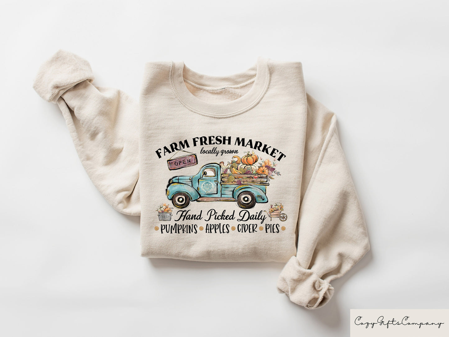 Farm Fresh Pumpkin Sweatshirt Fall Crewneck Sweatshirt Thanksgiving Gift Pumpkin Patch Sweatshirt Womens Fall Shirt Fall Gift Sweatshirt – Bold Style · Great Gift For Fans