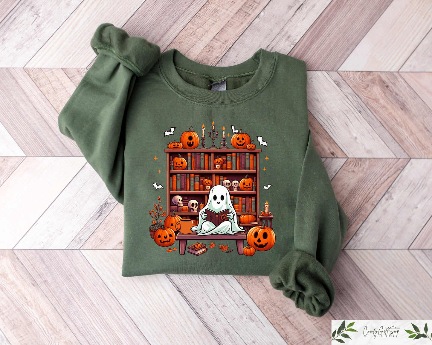 Ghost Book Reader Sweatshirt Halloween Gift Reading Enthusiast Book Shirt Ghost Literature Lover Tee Halloween Sweatshirt Sweatshirt – Everyday Comfort · Great Gift For Fans