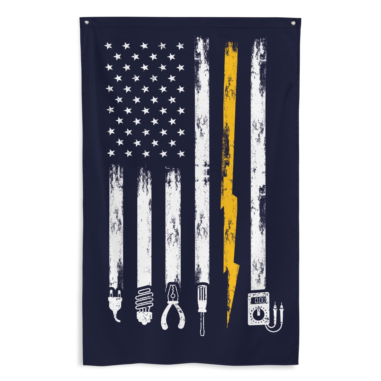 Elctrician US Flag blue Graphic Tee – Aesthetic Look · High-Quality Print