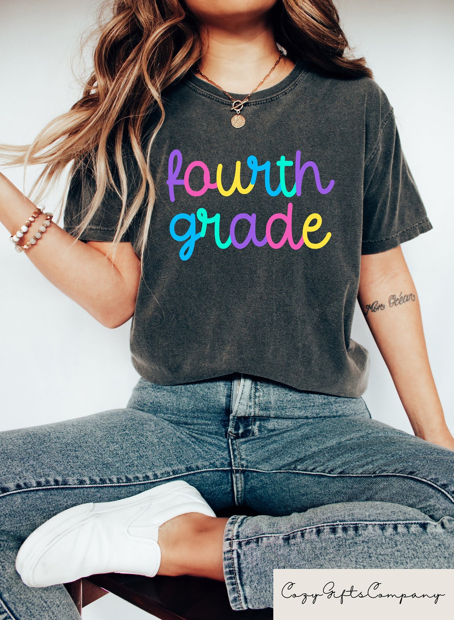 Retro Comfort Grade Level Teacher Shirts Colorful Teacher Shirts Teacher Shirt Back To School Tee Graphic Tee – Feel-Good Design · High-Quality Print
