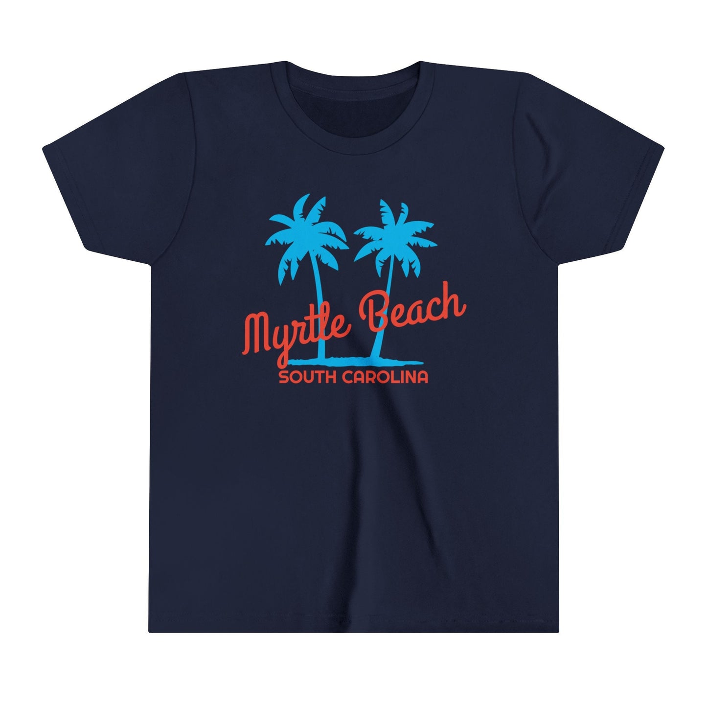 Myrtle Beach South Carolina Youth Shirt Retro Palm Tree Myrtle Beach Kid39s TShirt Personalization Available Graphic Tee – Soft Feel · High-Quality Print