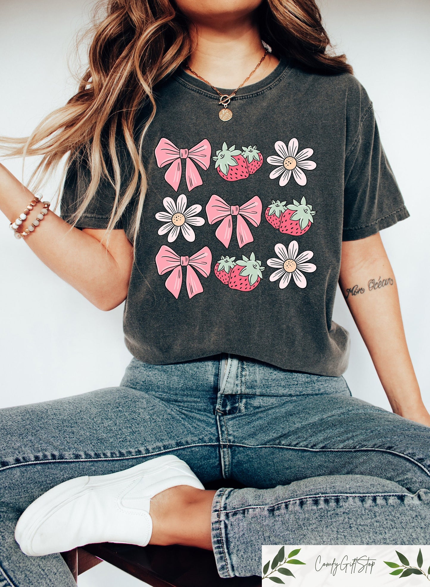 Retro Comfort Boho Strawberry Shirt Fruit Shirt Summer T Shirt Cute Strawberry Gift Strawberry Lover Shirt Berry Graphic Tee Graphic Tee – Cozy Vibes · Trending Graphic Apparel