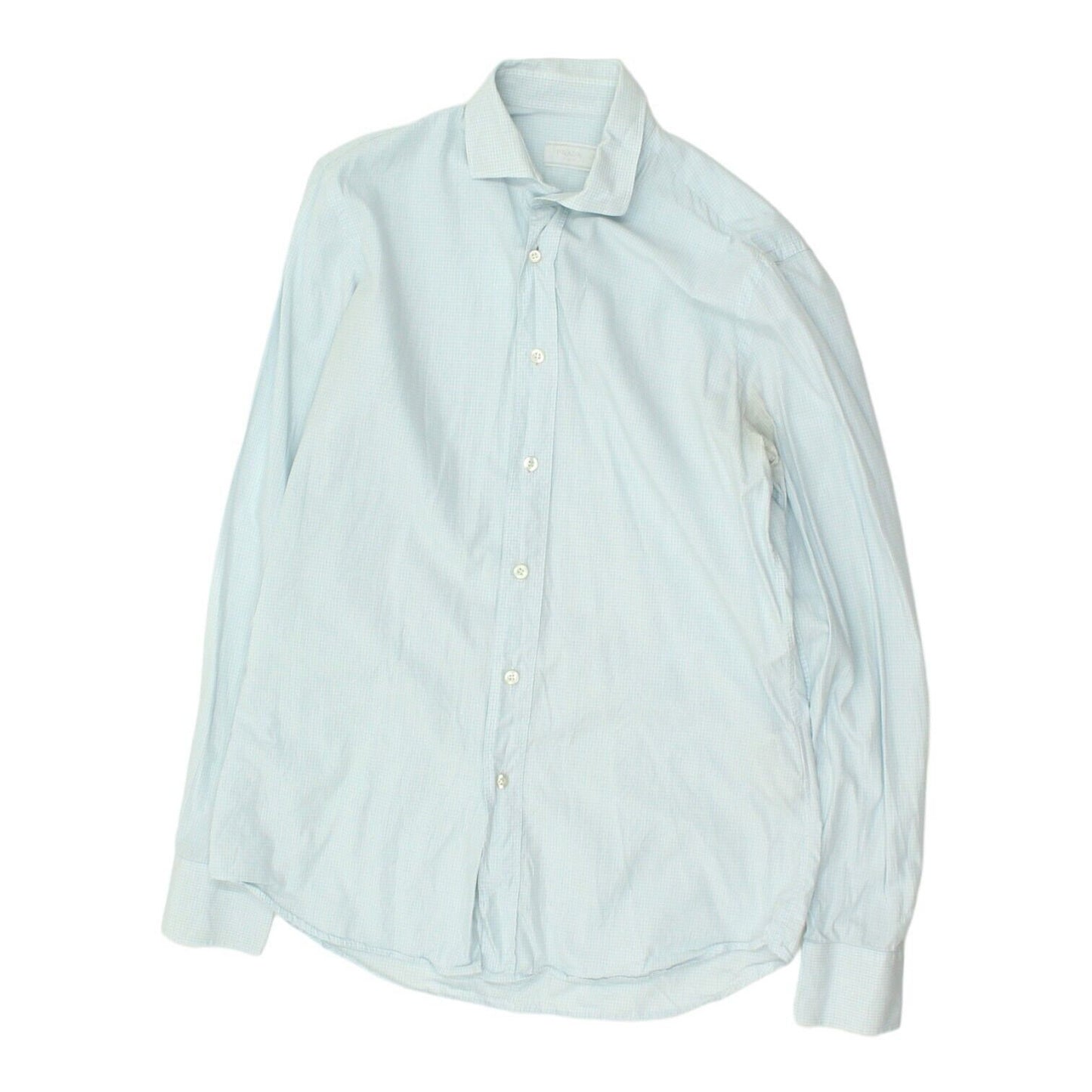 Prada Mens Light Blue Button Up Shirt Vintage High End Designer Formal VTG Graphic Tee – Everyday Comfort · High-Quality Print