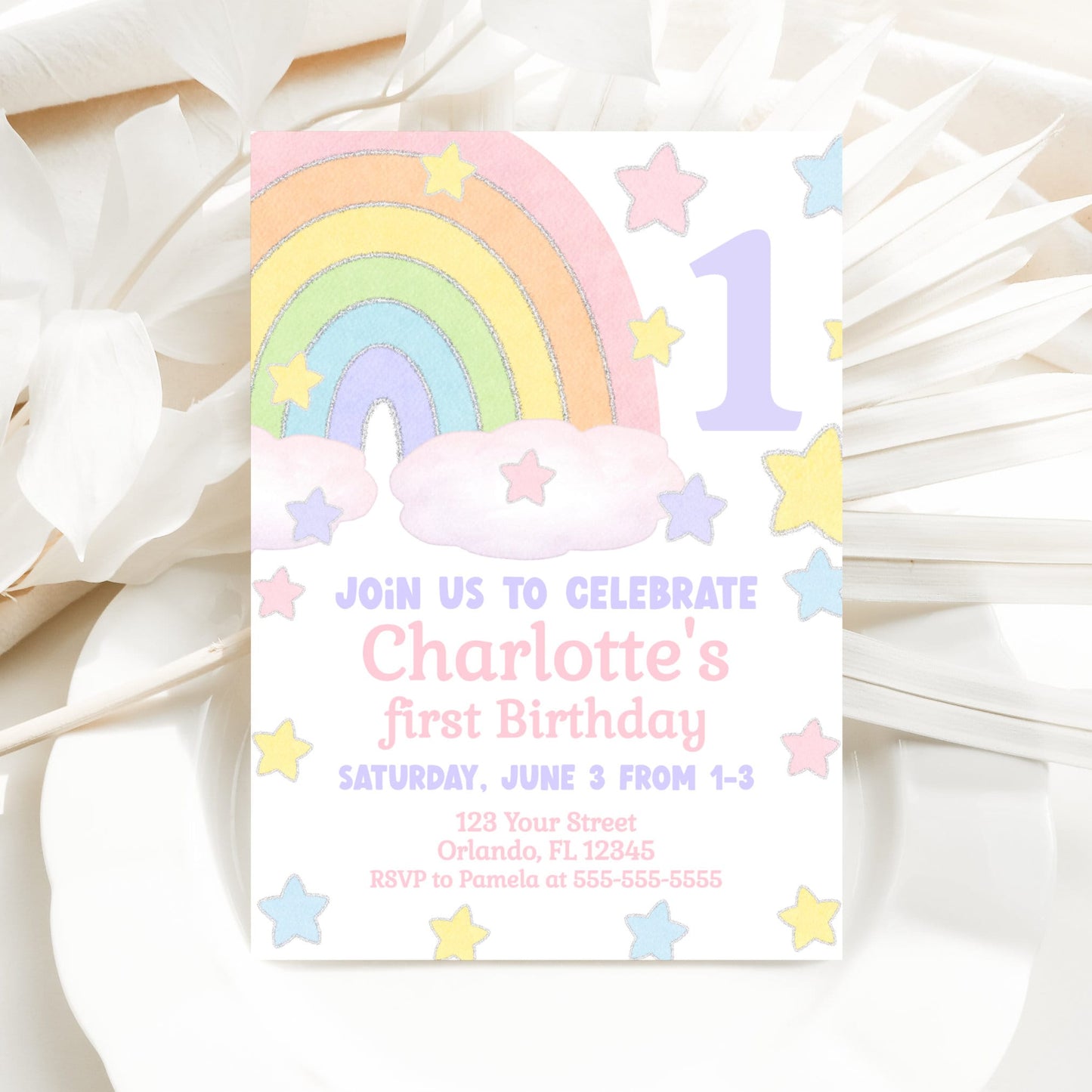 Pastel Rainbow 1st Birthday Invitation Rainbow Party Invite Pastel 1st Birthday Girl Pastel Rainbow Party Invitation Template Girl RAINB1 Graphic Tee – Feel-Good Design · Must-Have Style