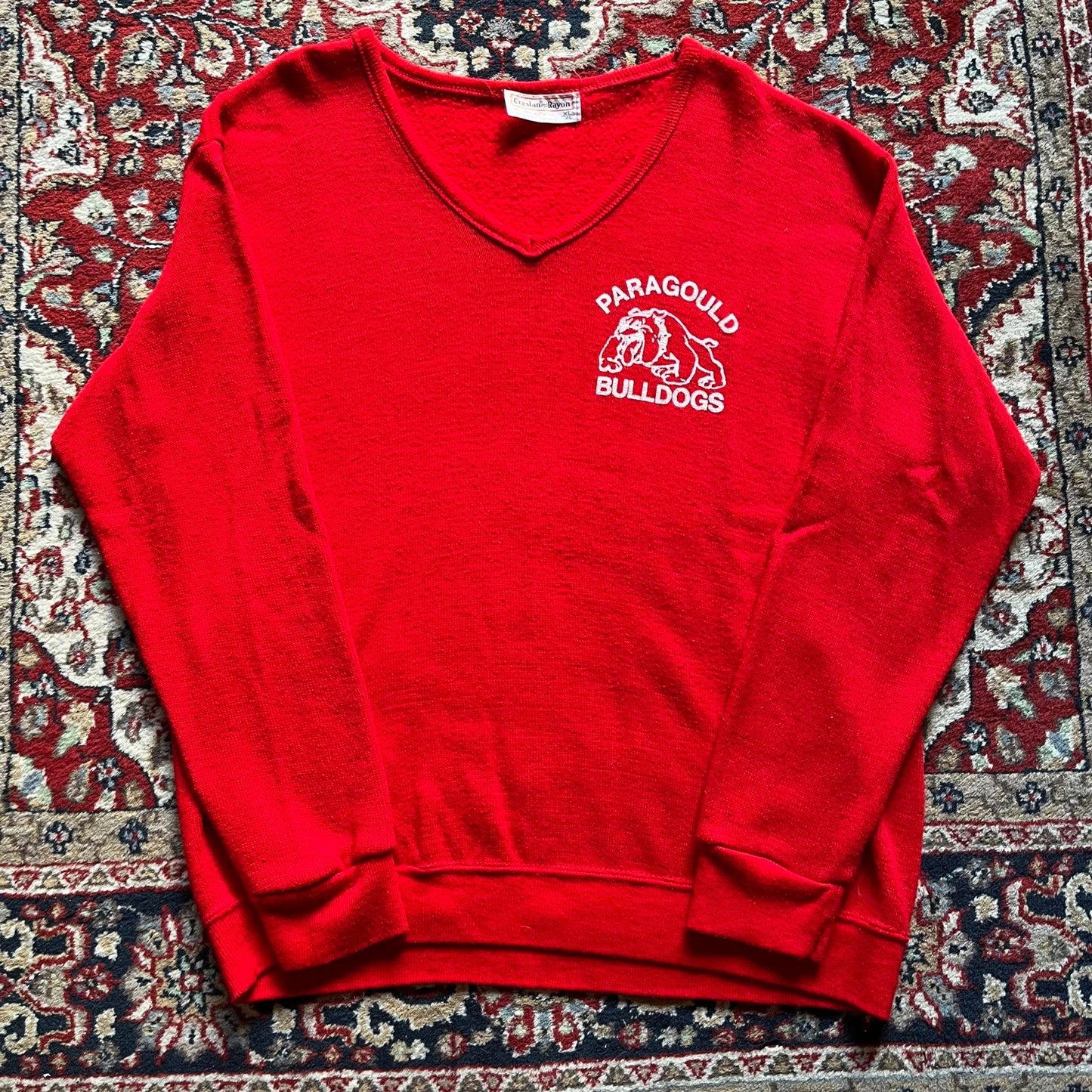 Vintage Creslan And Rayon Paragould Bulldogs Sweater Graphic Tee – Soft Feel · High-Quality Print