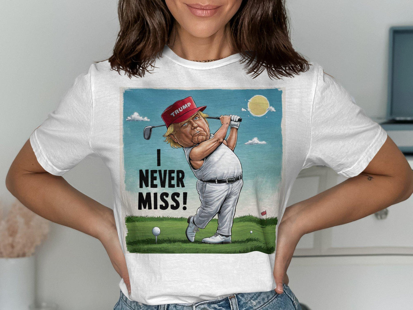 I Never Miss Trump Shirt Graphic Tee – Aesthetic Look · Trending Graphic Apparel