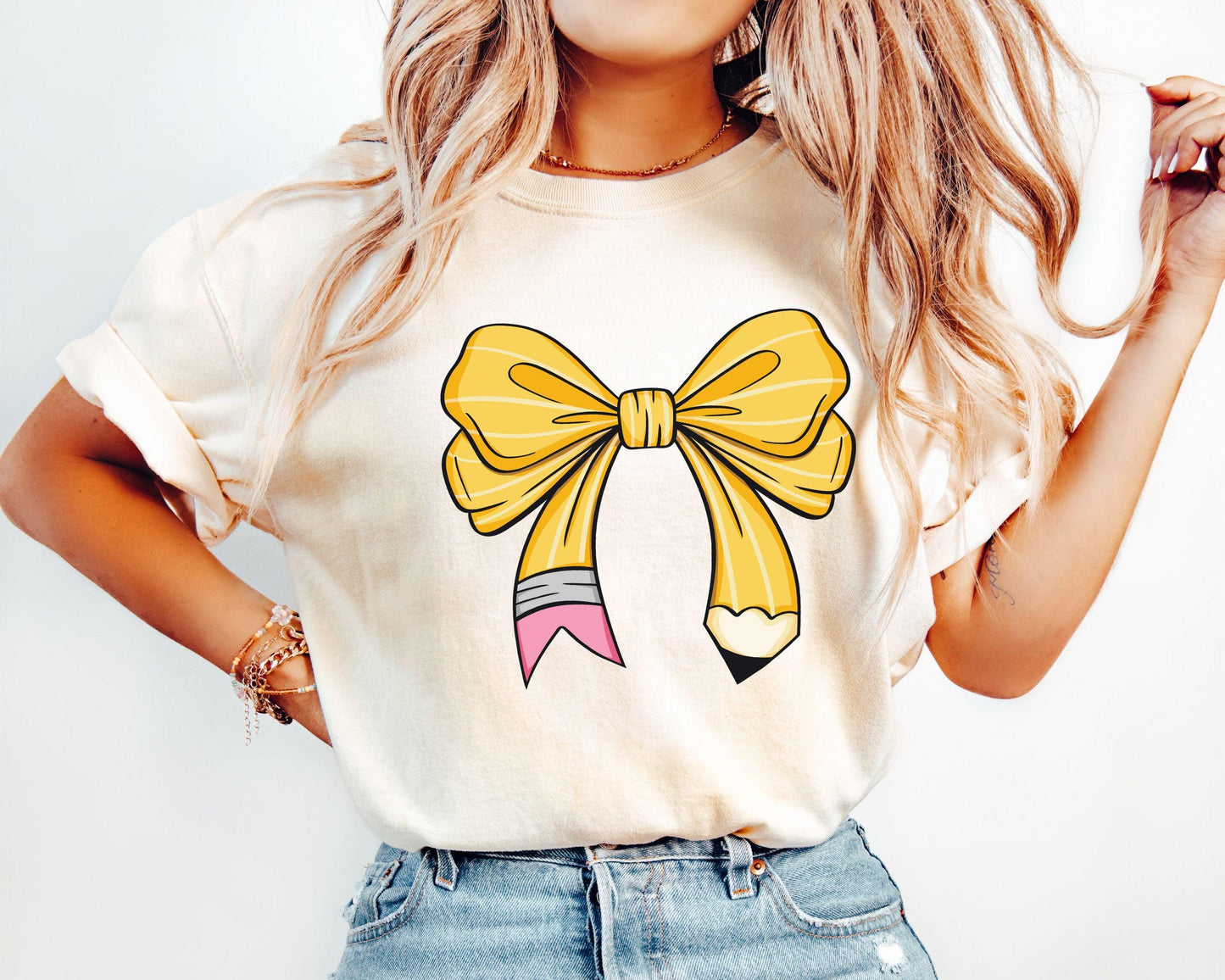 Coquette Teacher Shirt Coquette Pencil Bow T Shirt Trendy Back to School Tee Appreciation Gift Elementary Teacher Gift Graphic Tee – Feel-Good Design · Great Gift For Fans