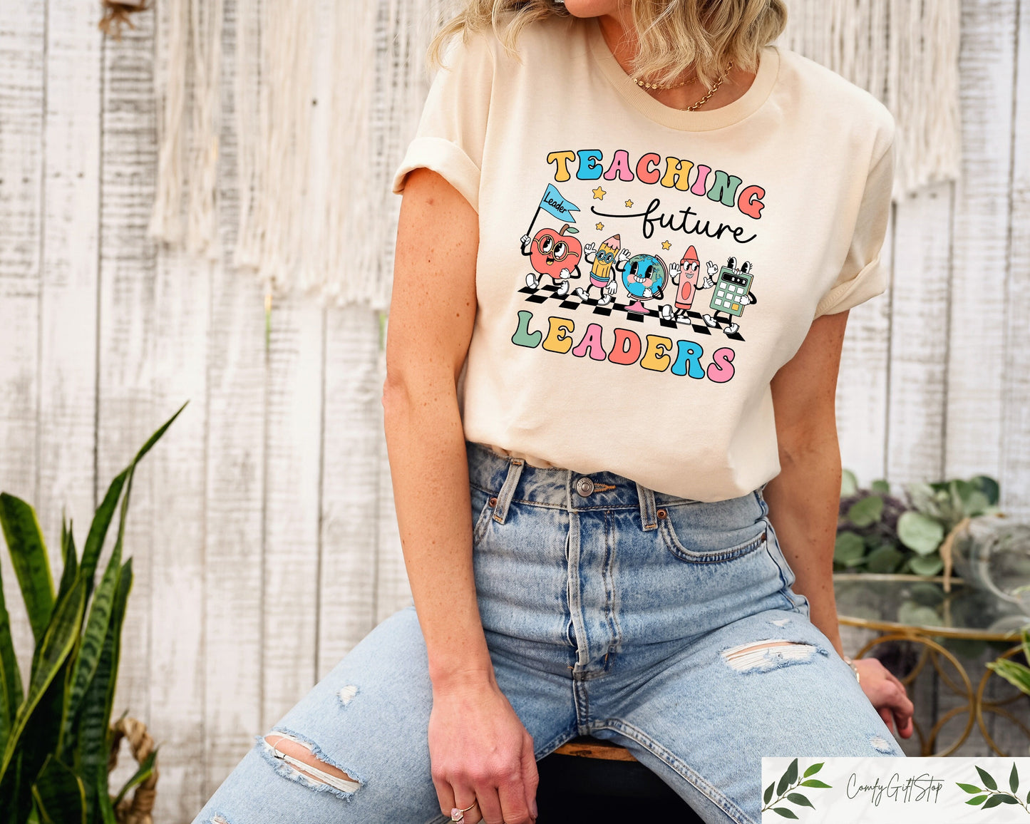 Comfort Teaching Future Leaders Shirt Groovy Teacher Shirt Cute Teacher Shirt Kindergarten Teacher Tee Back To School Gift Graphic Tee – Warm & Stylish · Great Gift For Fans