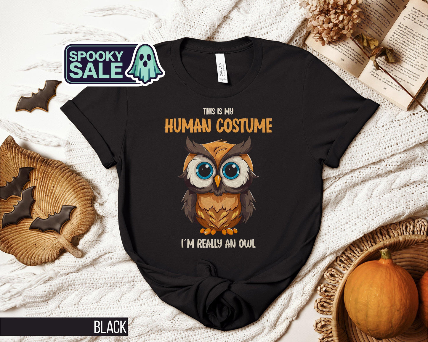 Funny Owl Costume Shirt Owl Lover T Shirt Cute Owl Design Tee Halloween Owl Shirt Gift for Animal Lovers Funny Human Costume Graphic Tee – Fan Favorite · Perfect For Daily Wear