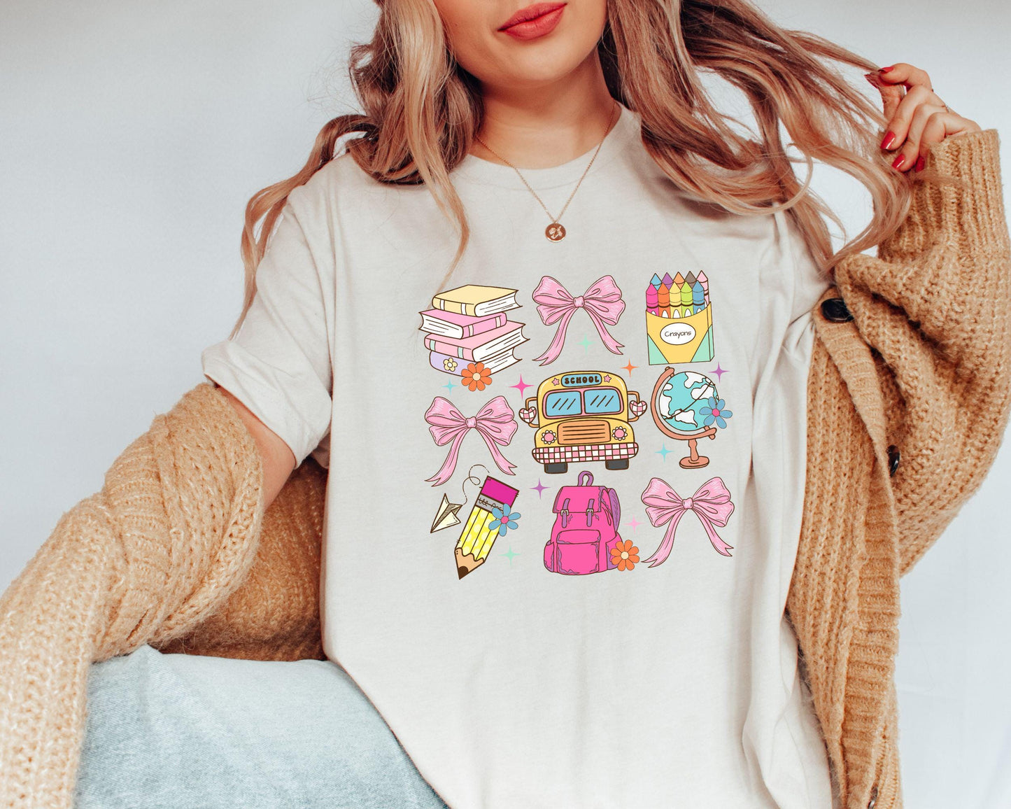 Coquette School ShirtBack To School ShirtsTeacher Coquette Pink Bow T ShirtCute Teacher GiftFirst Day of School TeeTeacher Appreciation Graphic Tee – Fan Favorite · Must-Have Style