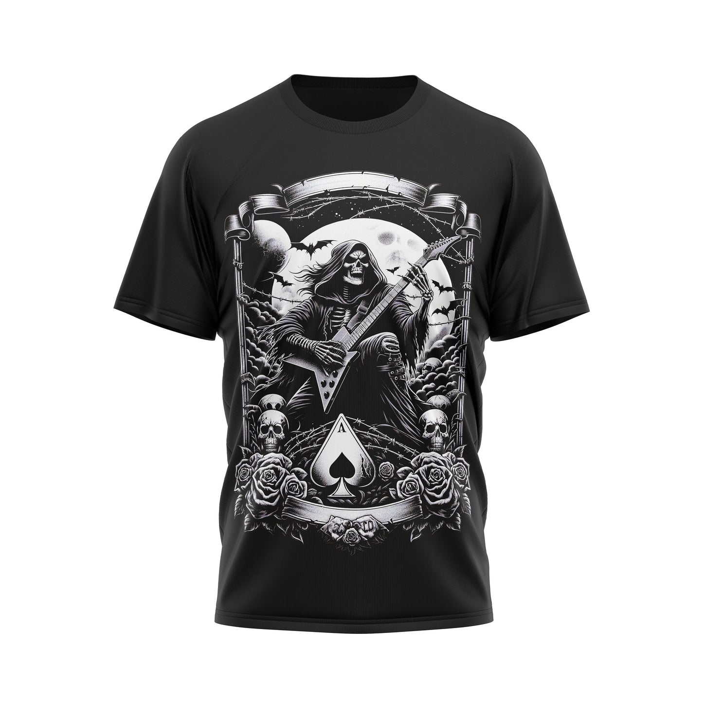 Rock Gothic Death Reaper Heavy Metal Men39s T Shirt Graphic Tee – Warm & Stylish · Great Gift For Fans