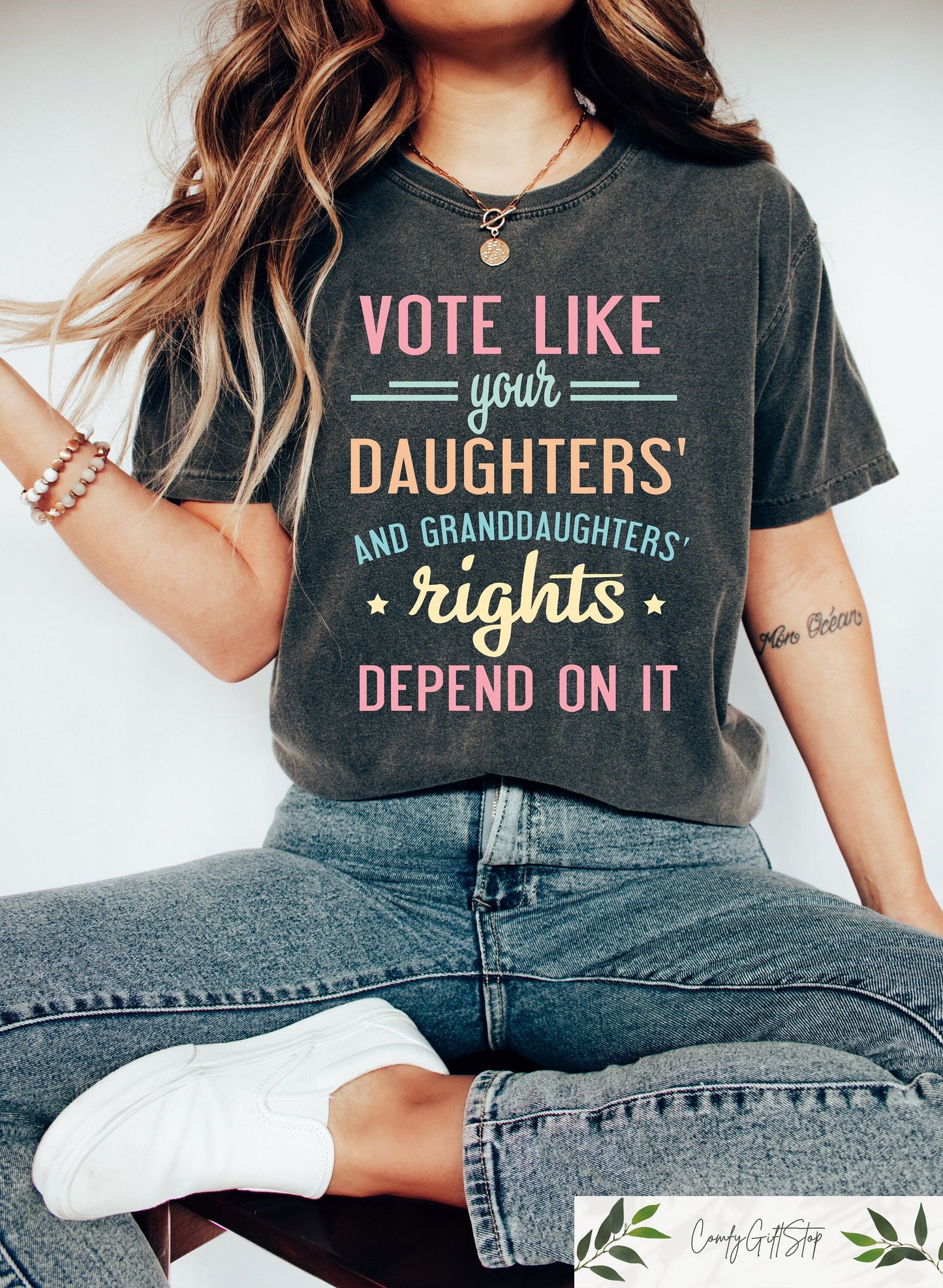 Vote Like Your Daughters Rights Depend On It Shirt Daughter Mom Gift Trendy Vote Sweatshirt Election Tshirt Womens Rights Equality Sweatshirt – Feel-Good Design · Perfect For Daily Wear