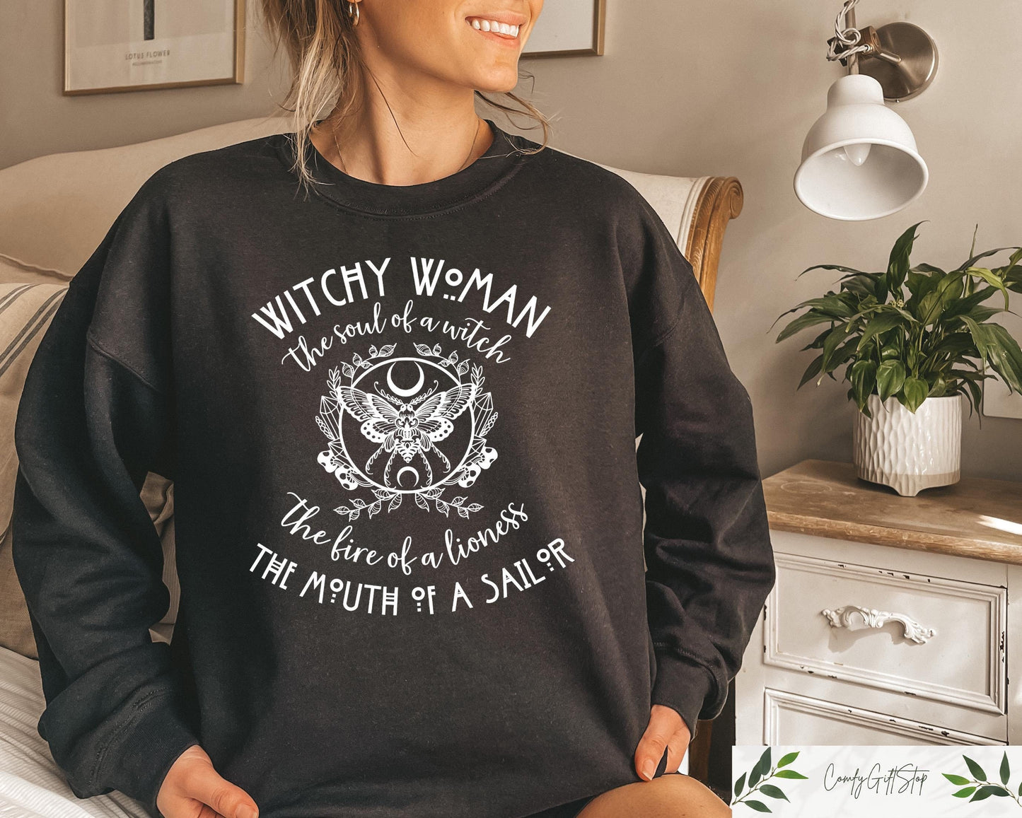 Witchy Woman Sweatshirt Halloween Witch Shirt Witch Girl Women Hoodie Retro Spiritual Tshirt Halloween Gift Mystical Witchcraft Sweater Hoodie – Soft Feel · High-Quality Print