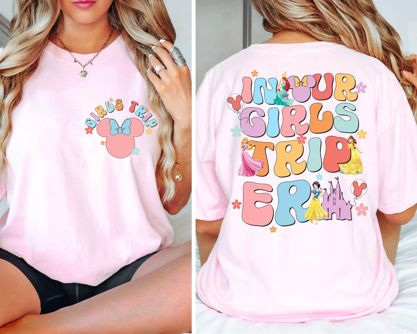 Disney Girls Era Disney Girls Trip Disney Besties Girls Just Want to Have Fun Disney with Friends Cute Disney Girls Tees Graphic Tee – Bold Style · High-Quality Print