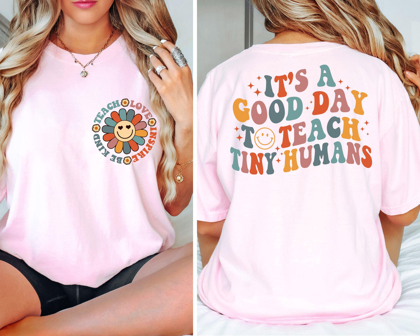 It39s A Good Day To Teach Tiny Humans Teacher Shirt Teach Love Inspire Teacher Appreciation Gift Teacher Shirt Gift For Teacher Shirt Graphic Tee – Easygoing Wear · Great Gift For Fans