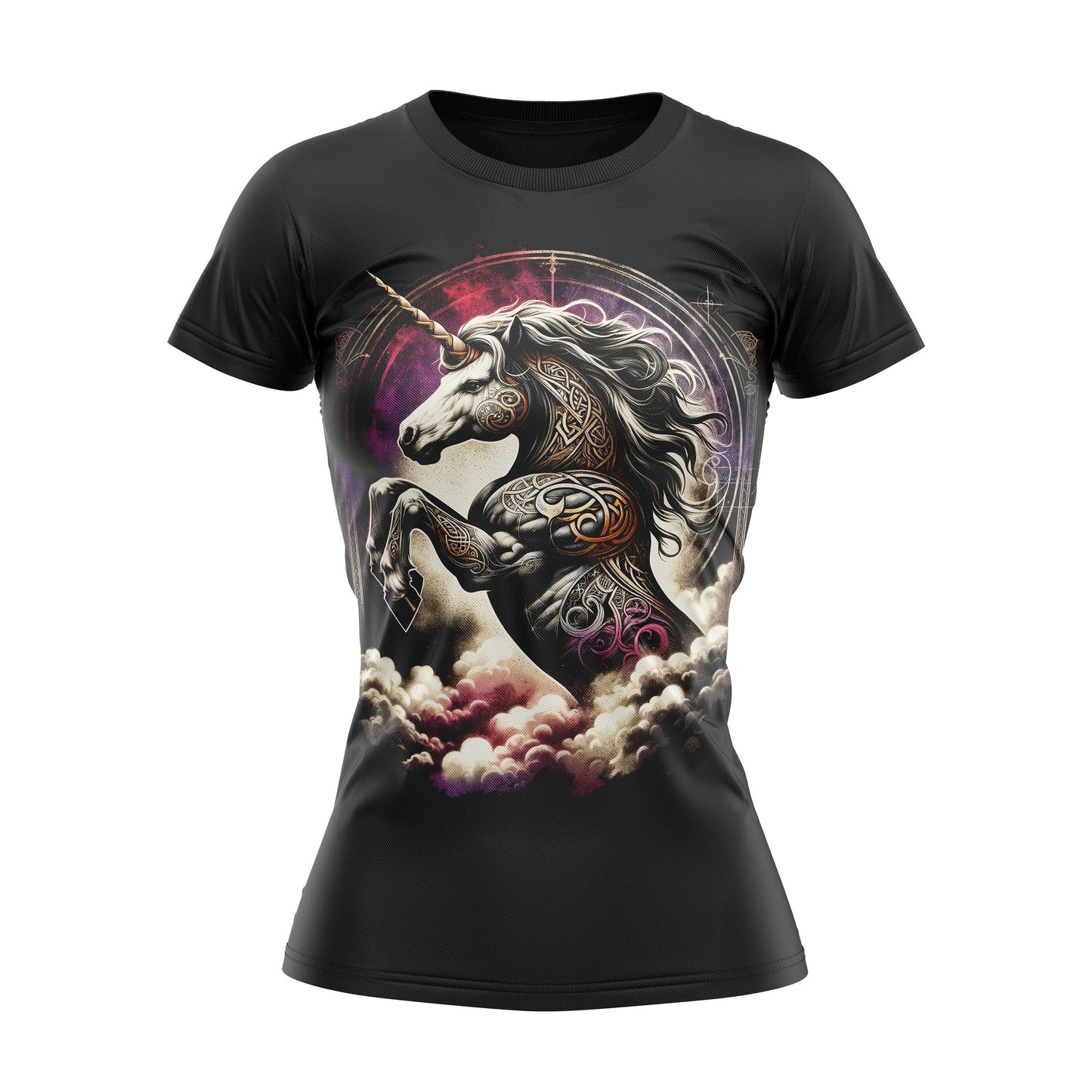 Mystic Unicorn Gothic Art Womens T Shirt Graphic Tee – Aesthetic Look · Perfect For Daily Wear