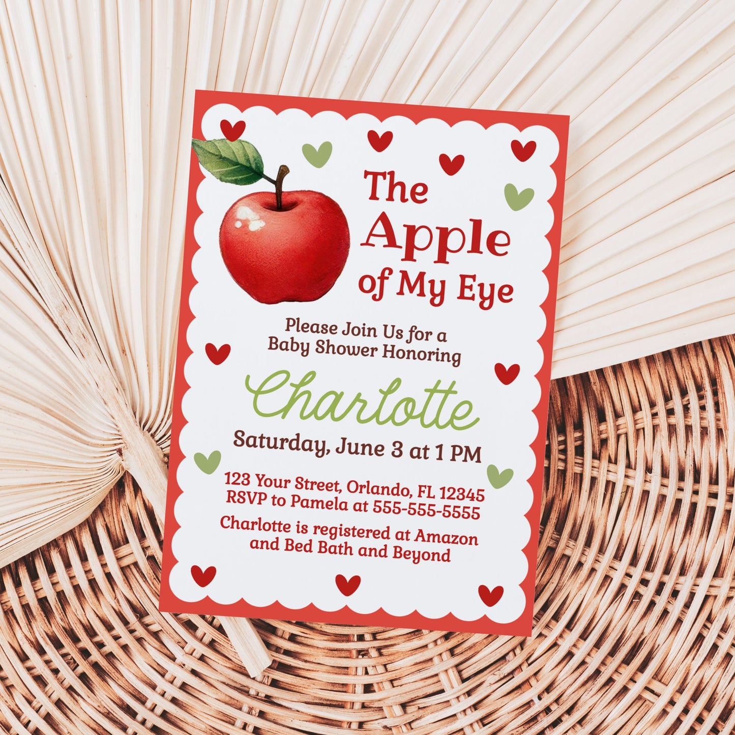 Apple of My Eye Baby Shower Invitation Apple Shower Printable Invitation Fall Baby Shower Invite Apple Baby Shower Editable Invite AP13 Graphic Tee – Soft Feel · Must-Have Style