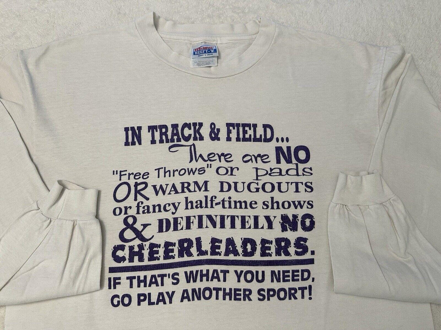 Vintage 1990s 90s Track Field Athlete Humor Inspiration Long Sleeve T Shirt L Graphic Tee – Cozy Vibes · Must-Have Style