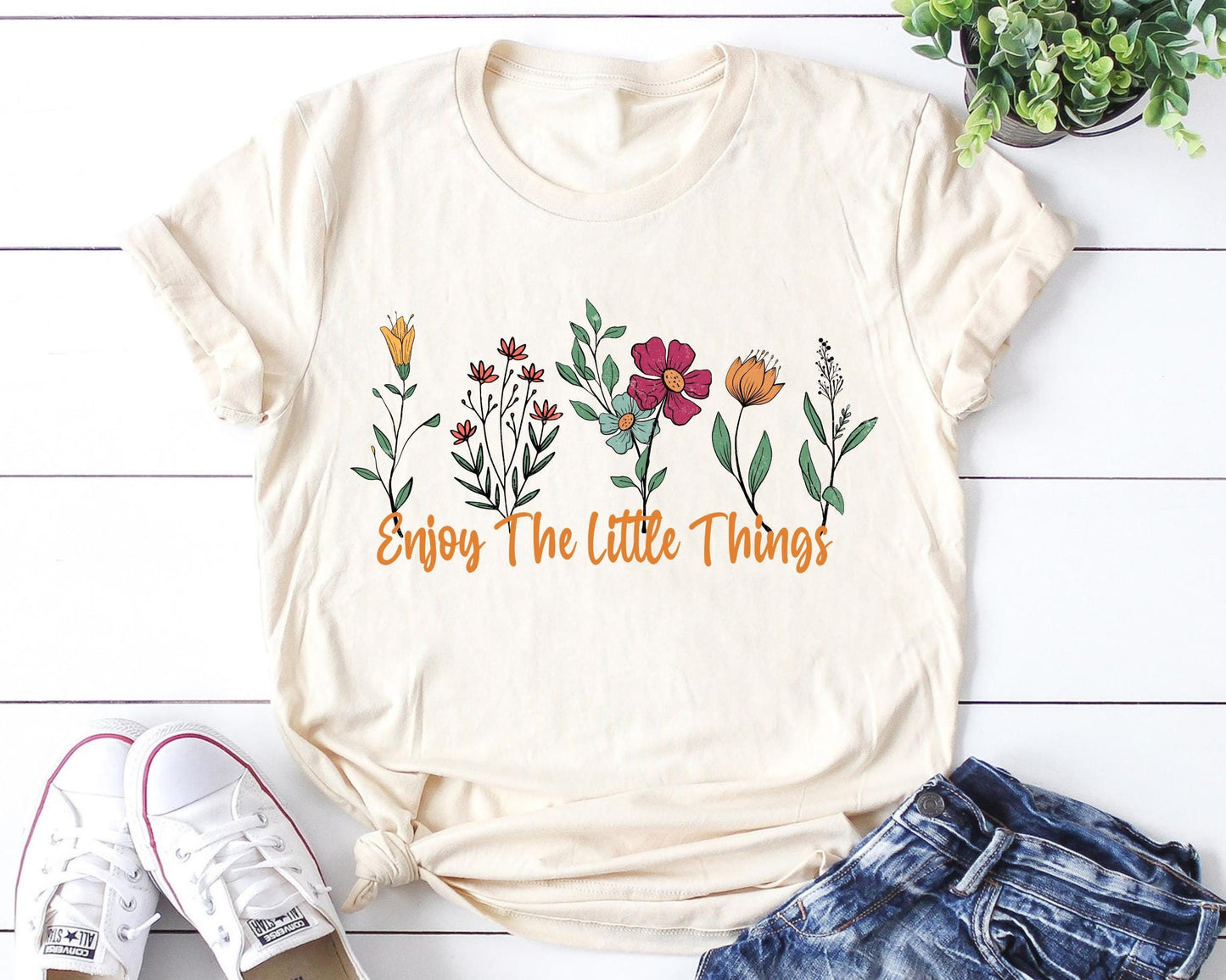 Enjoy the little things inspirational t shirt Graphic Tee – Bold Style · Must-Have Style