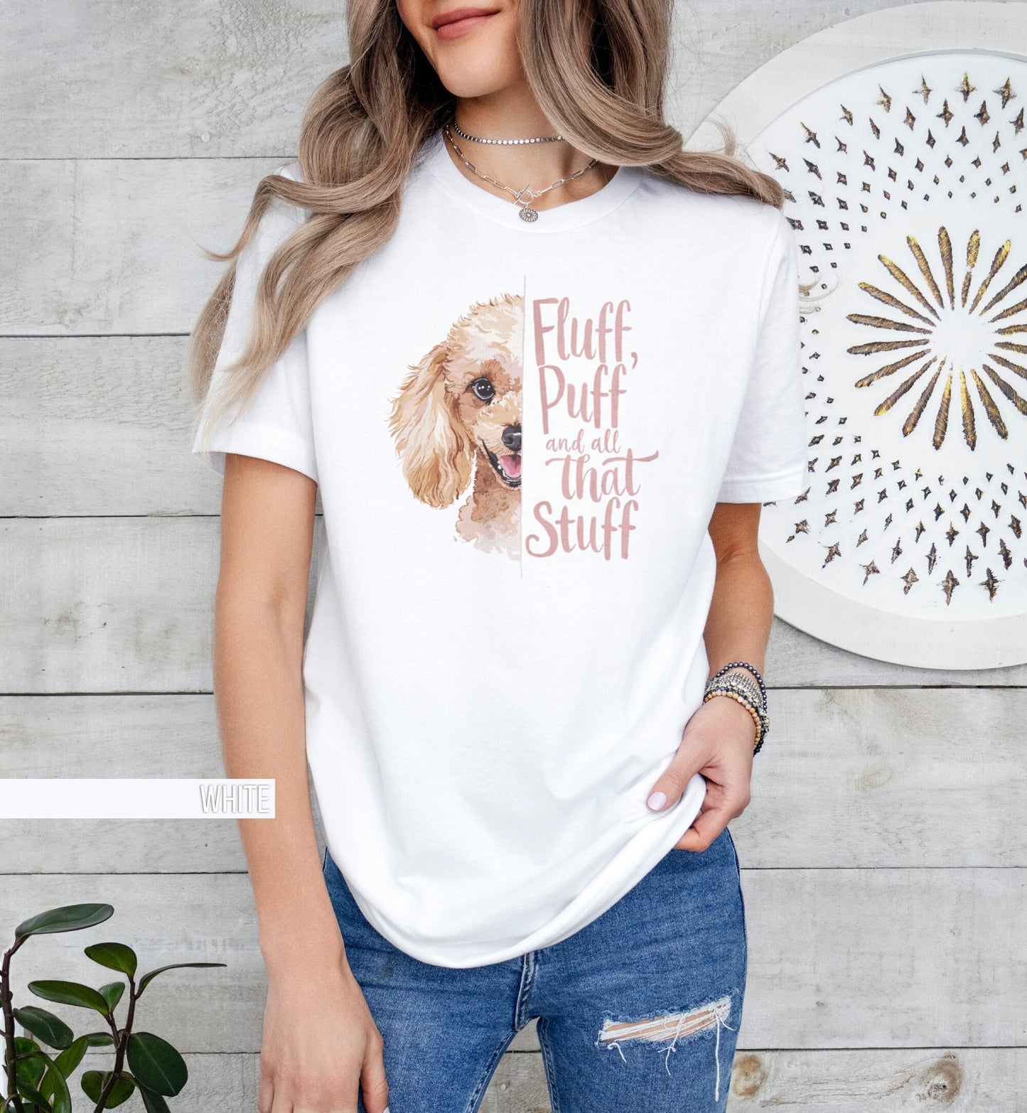 Poodle Lover T Shirt Cute Dog Tee Fluff Puff and all That Stuff Quote Funny Pet Owner Gift Cozy Animal Shirt Comfy Soft Dog Mom T Shirt Graphic Tee – Fan Favorite · Great Gift For Fans