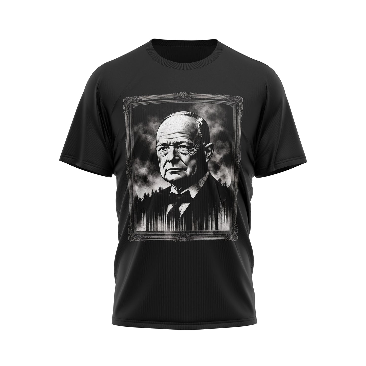 Legends of America Vintage Black T Shirt of President Dwight D Eisenhower Graphic Tee – Easygoing Wear · High-Quality Print