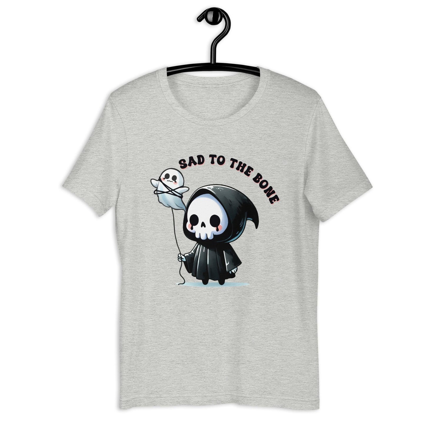Sad To The Bone Halloween Reaper Unisex t shirt Graphic Tee – Warm & Stylish · Top Pick For Any Outfit