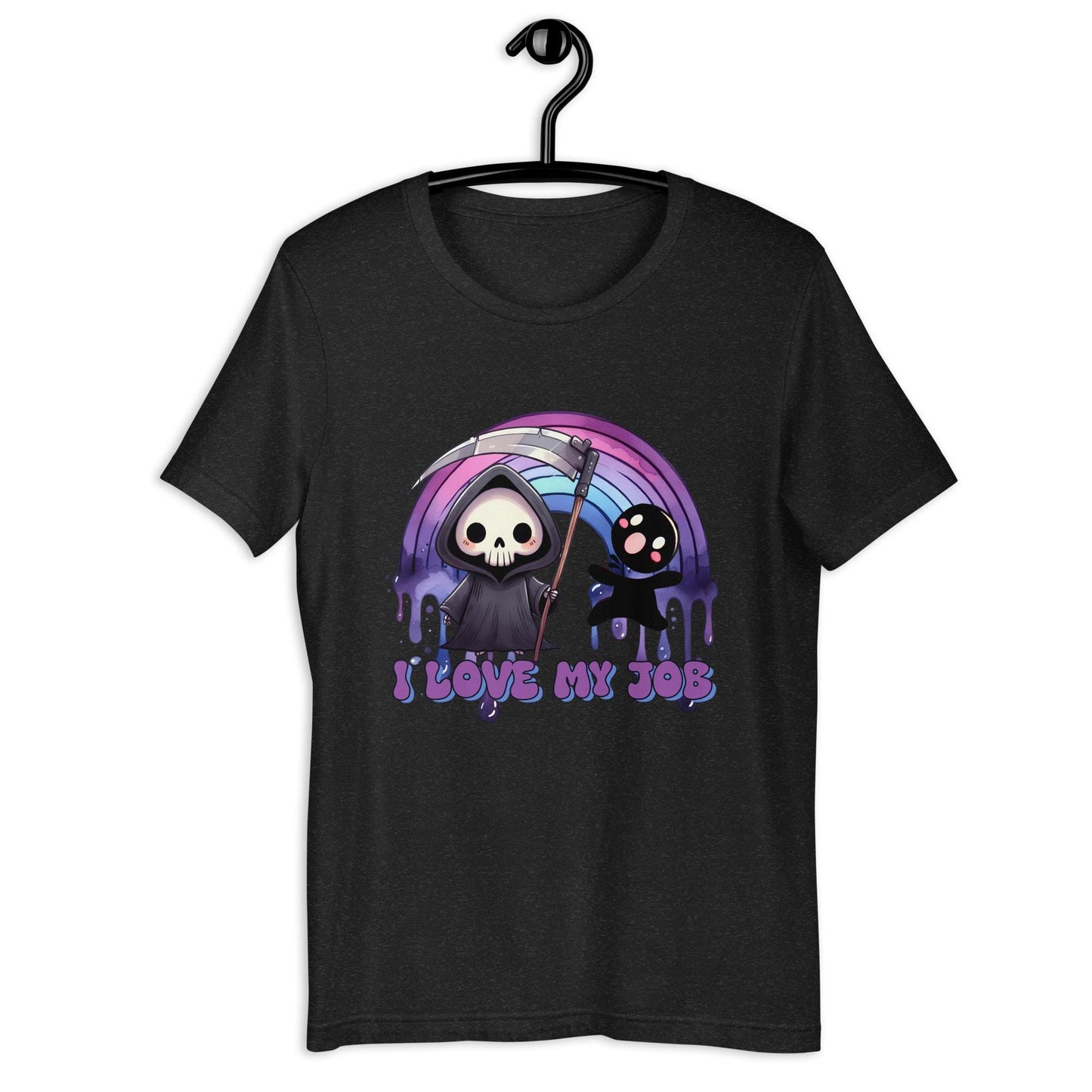 I Love My Job Halloween Reaper Unisex t shirt Graphic Tee – Cozy Vibes · Perfect For Daily Wear